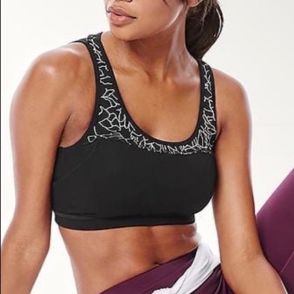 Athleta Reflective Floral Triple Dare Bra